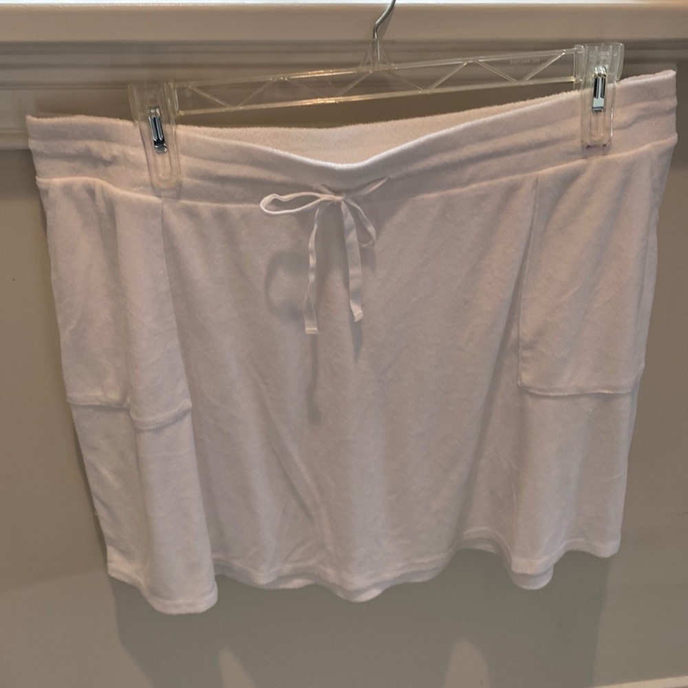 Pure J.JIll Women’s Petite Size XL White Drawstring Waist Terry Cloth Skirt